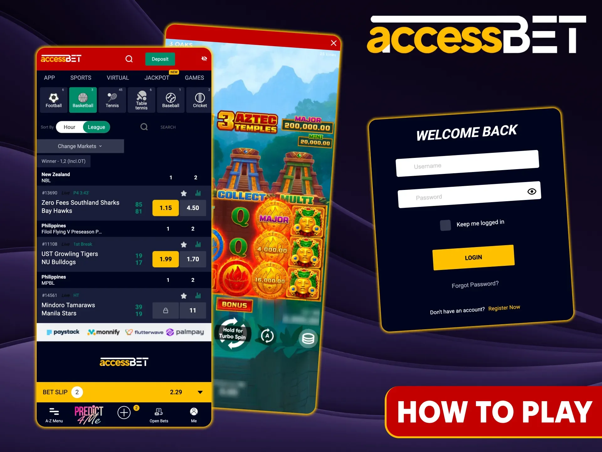 Here's how you can play on the Accessbet mobile app.