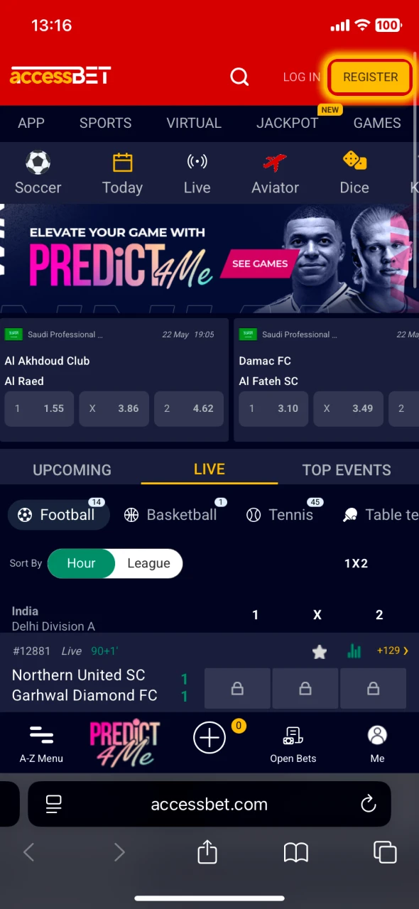 Start using the Accessbet website on your iOS device instead of the app.