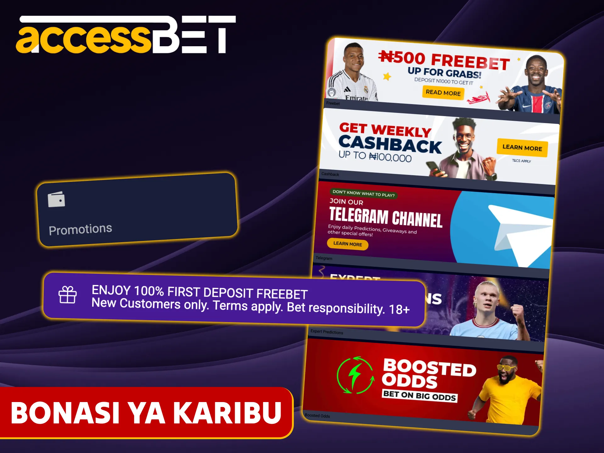 Dai Accessbet ya bonasi ya kukaribisha na weka madau kwa faida.