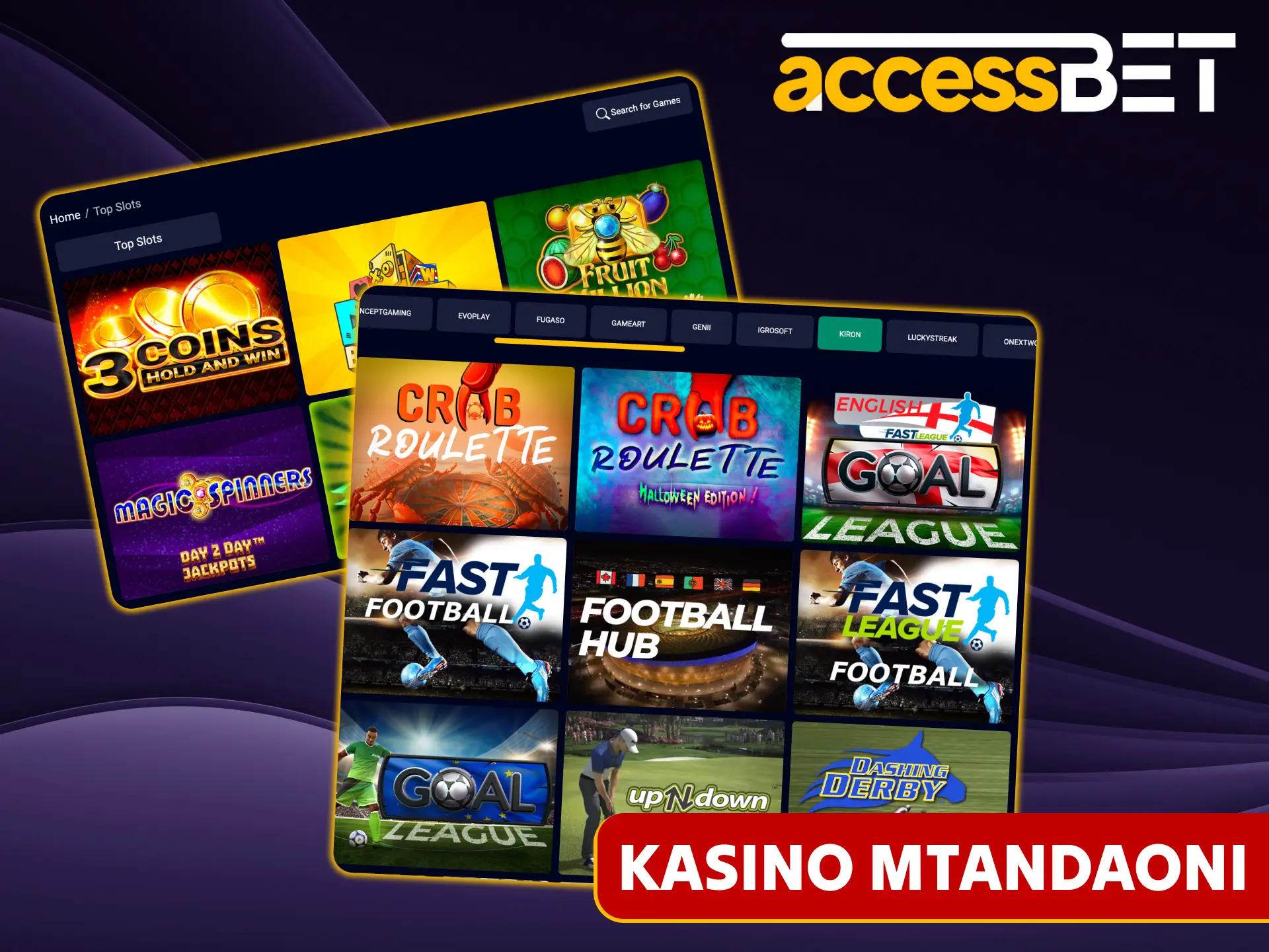 Pata michezo ya kasino yenye faida zaidi katika Accessbet.