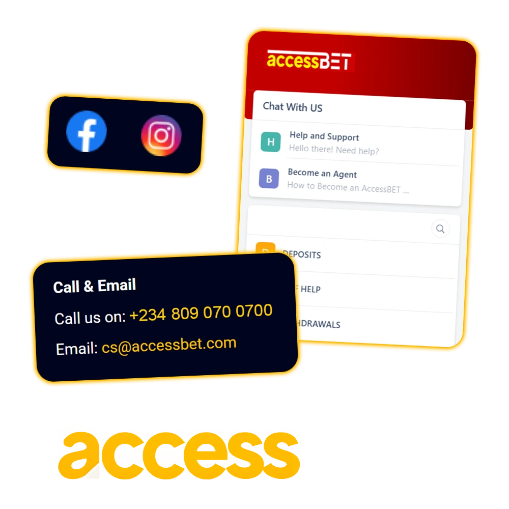 Chagua njia rahisi zaidi ya kuwasiliana na Accessbet.