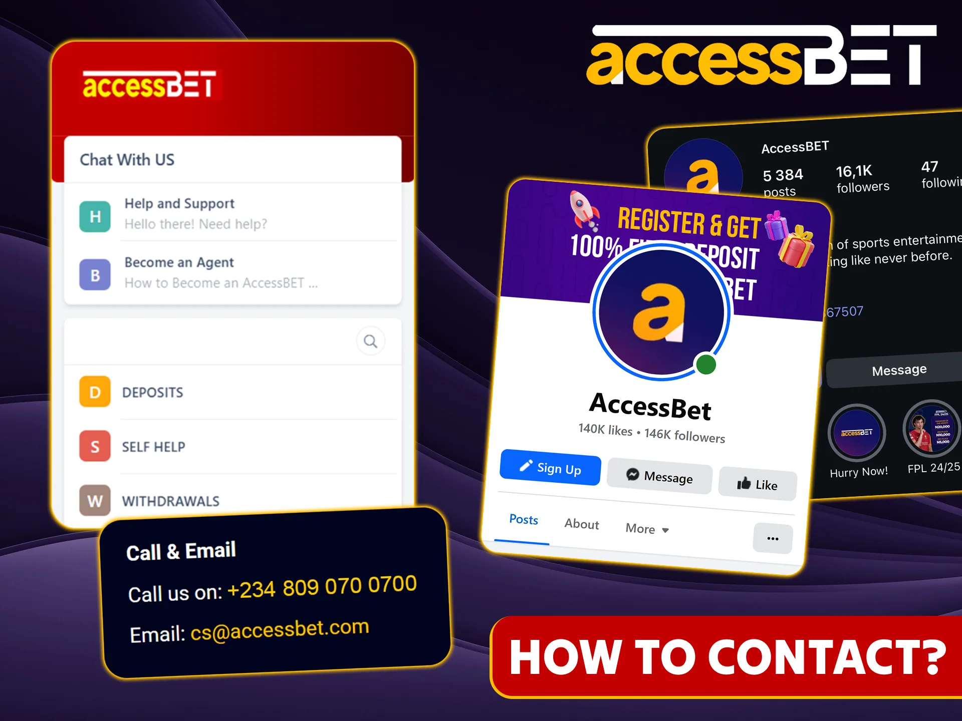 Here's how you can contact Accessbet customer support.